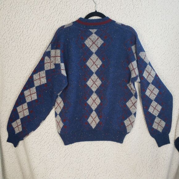 Vintage Gian Alberto Knit Sweater Mens XL 46”x25” Italy Wool Old Money Grandpa - Picture 2 of 10